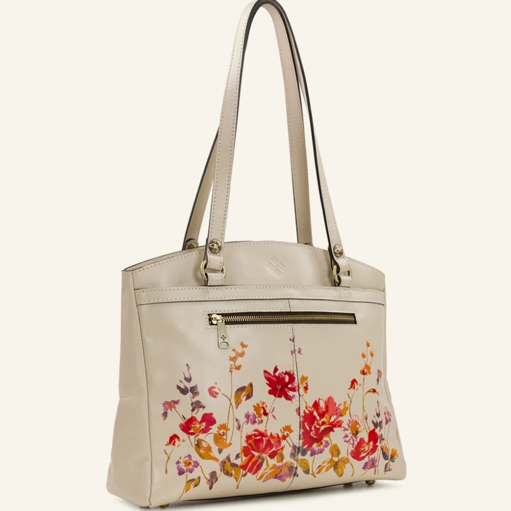 Patricia Nash Leather Handbag Poppy Tote
Aegean Blooms Spot Print Chalk White - Picture 3 of 15